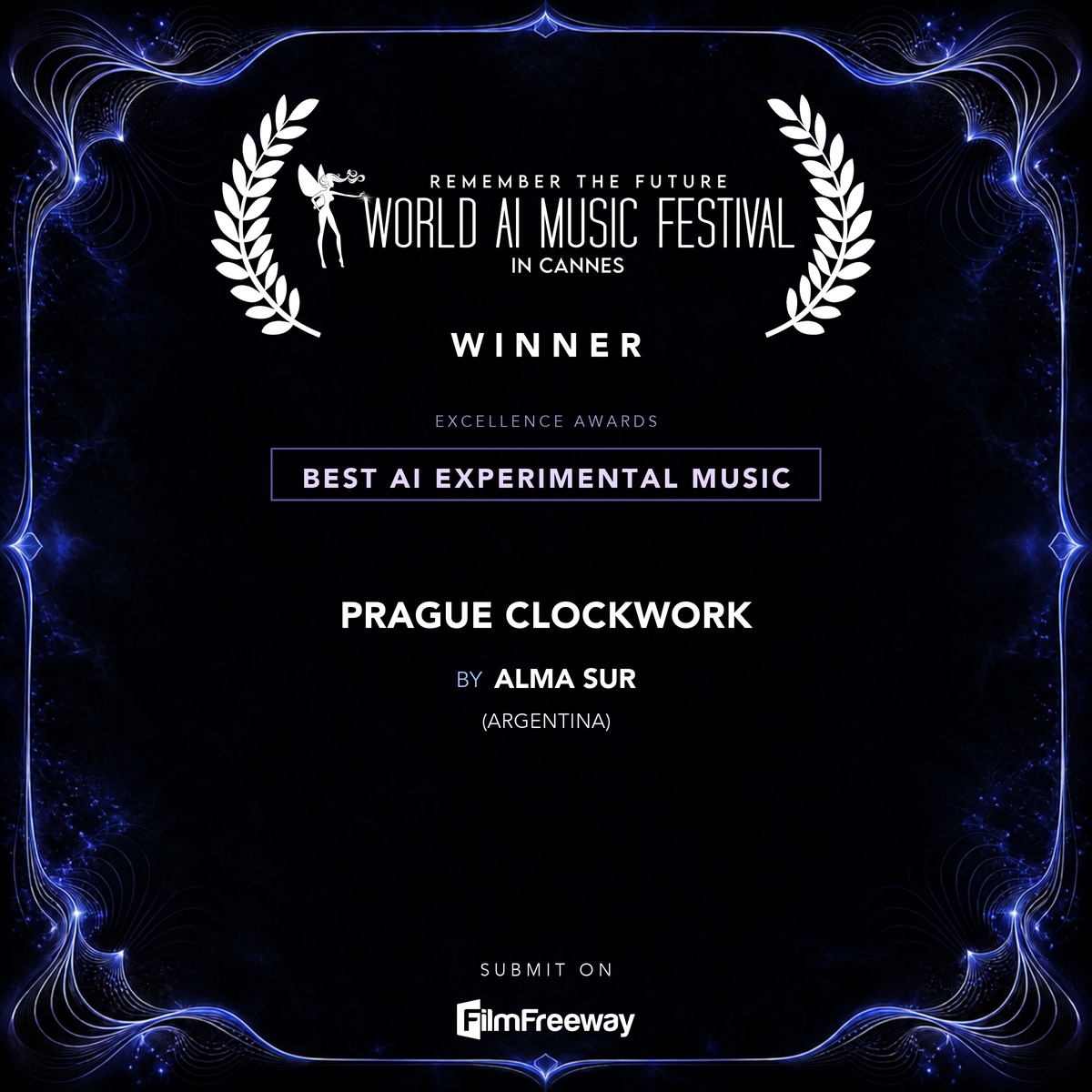 waimf-gagnants-aout-2026-07-best-ai-experimental-music Gagnant d'août 2026 du World AI Music Festival in Cannes — Best AI Experimental Music : Prague Clockwork, Alma Sur (Argentina)