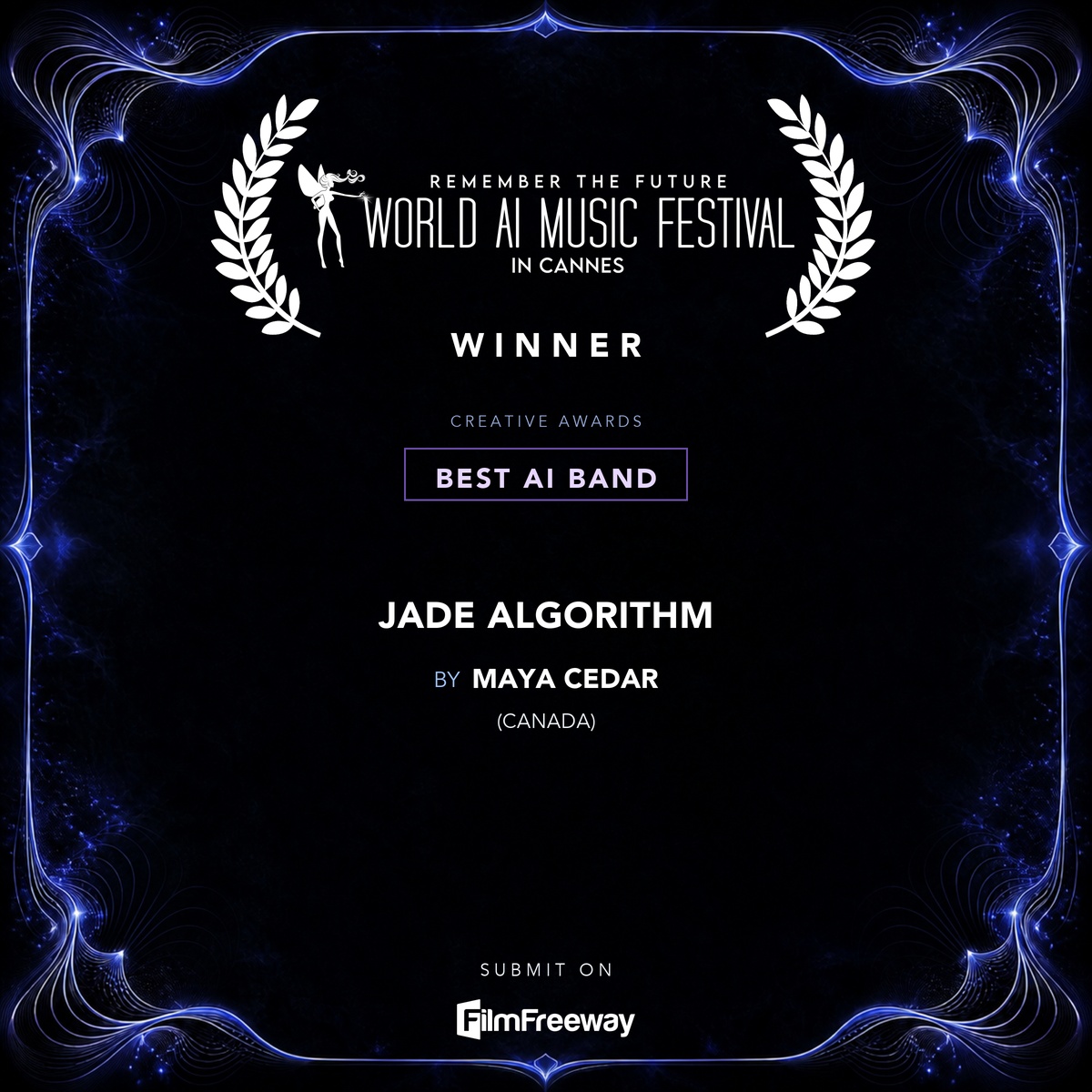 waimf-gagnants-aout-2026-17-best-ai-band Gagnant d'août 2026 du World AI Music Festival in Cannes — Best AI Band : Jade Algorithm, Maya Cedar (Canada)